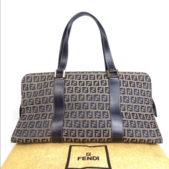 Fendi Handbags - Auth FENDI Zuccino Canvas Handbag